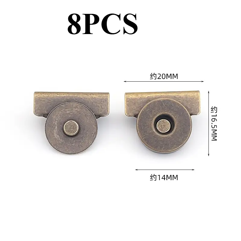 8pcs bag snap Accessories Magnet buckle Magnetic buckle Faux Leather bag snap button Hidden button no-sew button snap