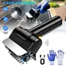 Cordless Rechargeable Electric Grill Brush with 304 Stainless Steel Rotating Detachable Head, 1100rpm Automatic Scrub Cleaner, Barbecue Accessories, BBQ Tools, BBQ Accessories for Backyard Barbecues, Camping Grilling Utensils