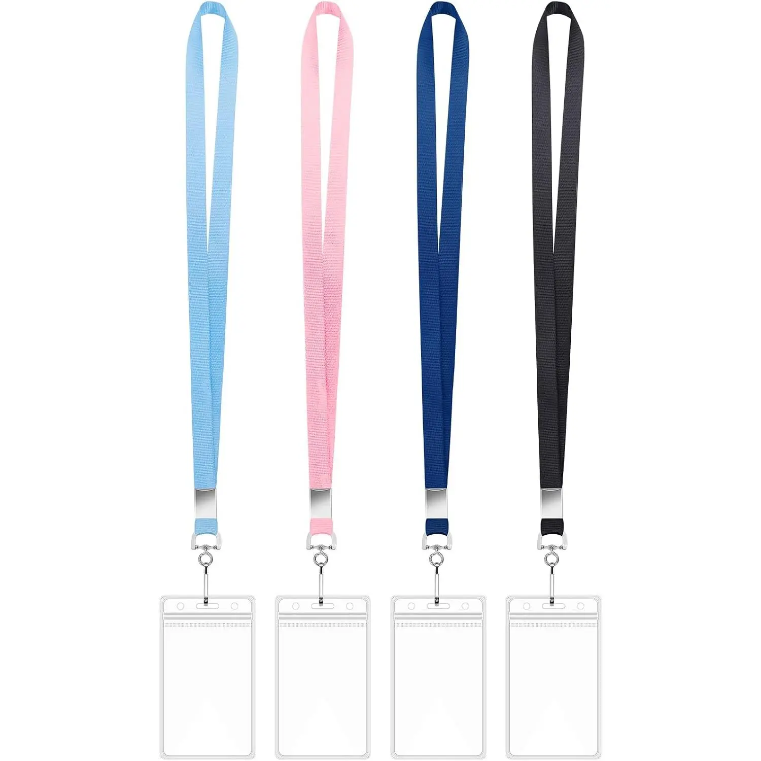 4 Pack Cruise Lanyard with ID Card Holder, Durable Lanyard with  ID Badge Holder Cruise Lanyards for Badges Ship Cards Carnival Sail  (4 Colors)