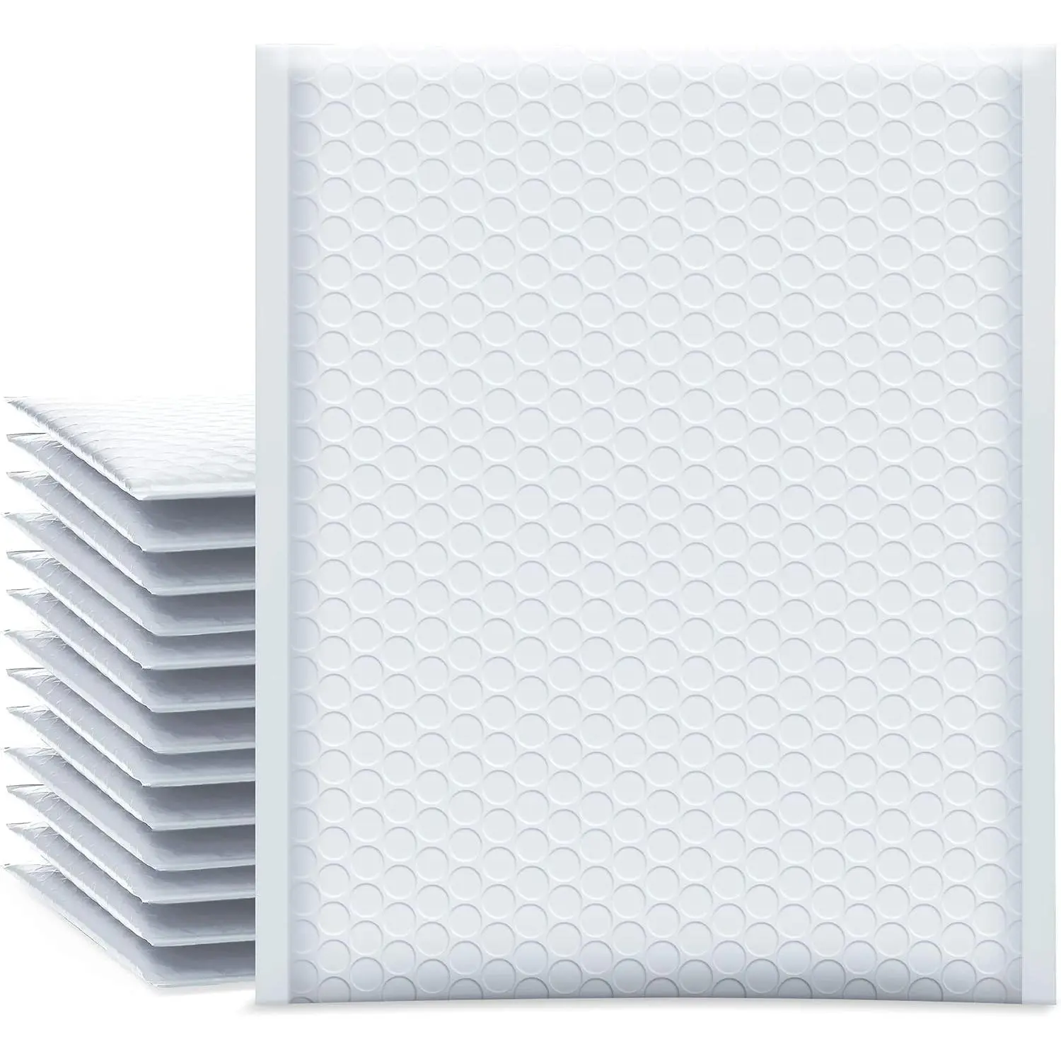 Bubble Mailers 8.5x12 Inch White 25 Pack Usable Size 8.5x11 Poly Padded Envelopes#2 Medium Mailing Opaque Packaging Postal Self Seal Waterproof Boutique Shipping Bags for Clothes Makeup