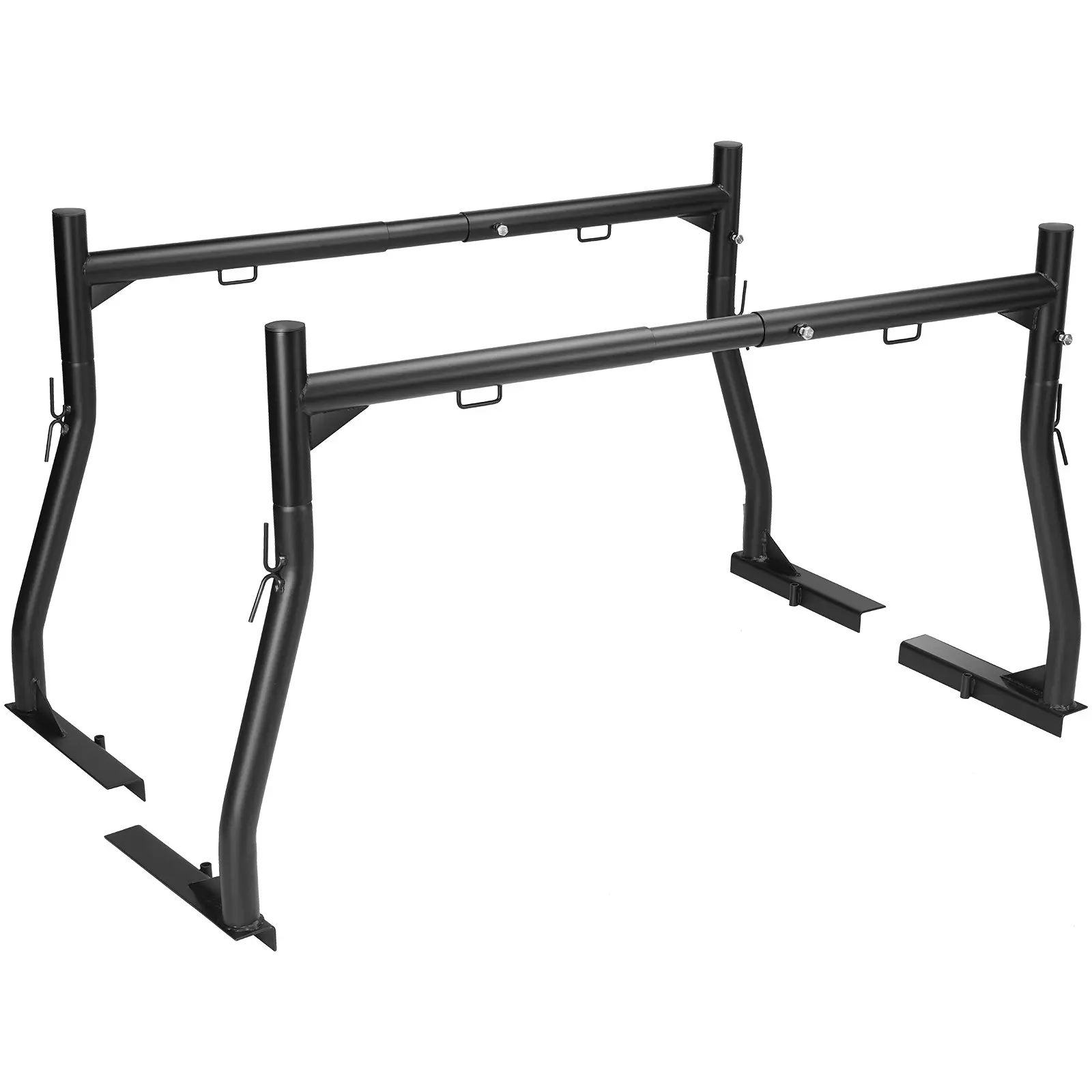 【DealsForYouDays】VEVOR Truck Rack, 46-71inch Extendable Truck Ladder Rack, 800 lbs Capacity Steel Ladder Rack for Truck with Non-Drilling J-bolts, Heavy Duty Truck Bed Rack for Kayak, Surfboard, Lumber, Ladder