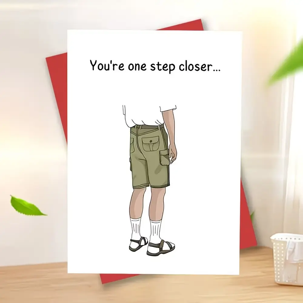 Humorous Birthday Card for Men, Funny 'you're One Step Closer' Theme, Ideal Gift for Boyfriend, Husband, Dad, Brother, Best Friend