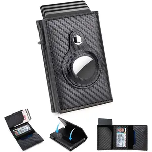 Men's Slim Wallet - Carbon Fiber Compatible, ID Window, Cash Slot, Holds 9-14 Cards, Minimalist Design for Christmas Gifts Driving Licenses Compact