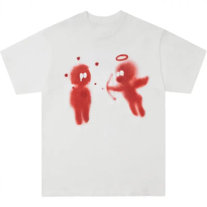 Men's Cupid’s Love Arrow Print Graphic T-Shirt Short Sleeve Crew Neck Regular Fit Casual Wear |   Soft & Breathable Fabric, Durable Print, Everyday Comfort, Machine Washable, Y2K streetwear Casual graphic tee