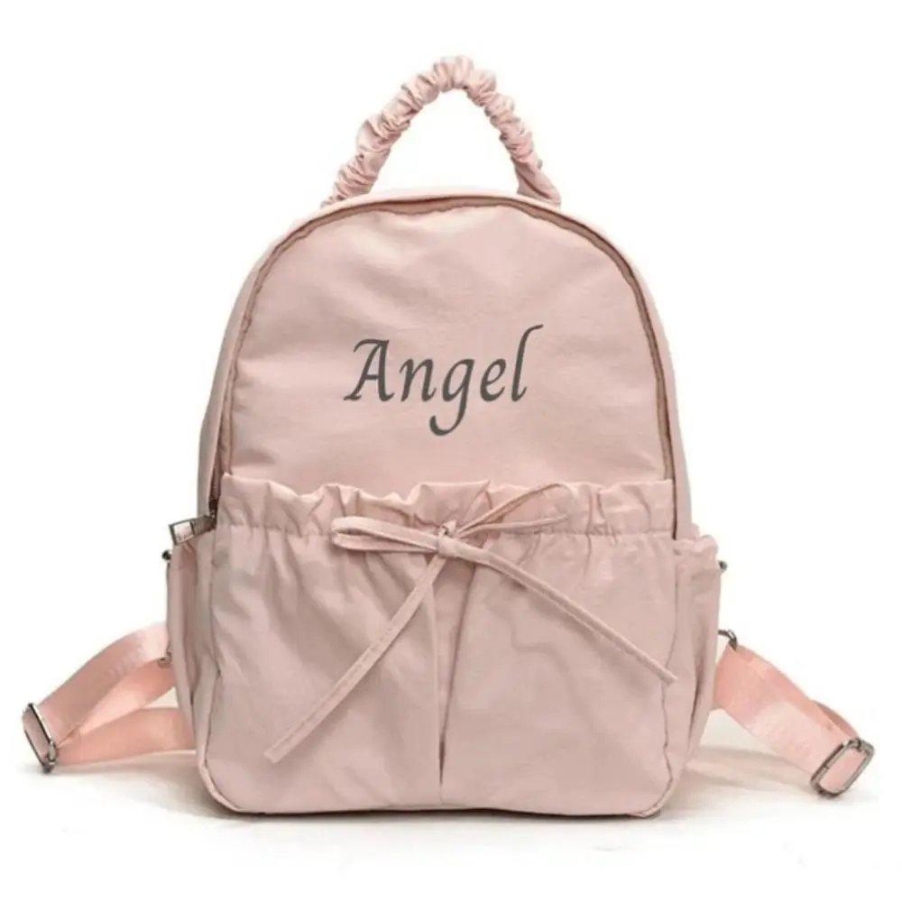 Personalized Name Backpack - Custom Embroidered Ruched Handle Bag for Kids, School Travel Luggage & Men's Fashion Gift Bag