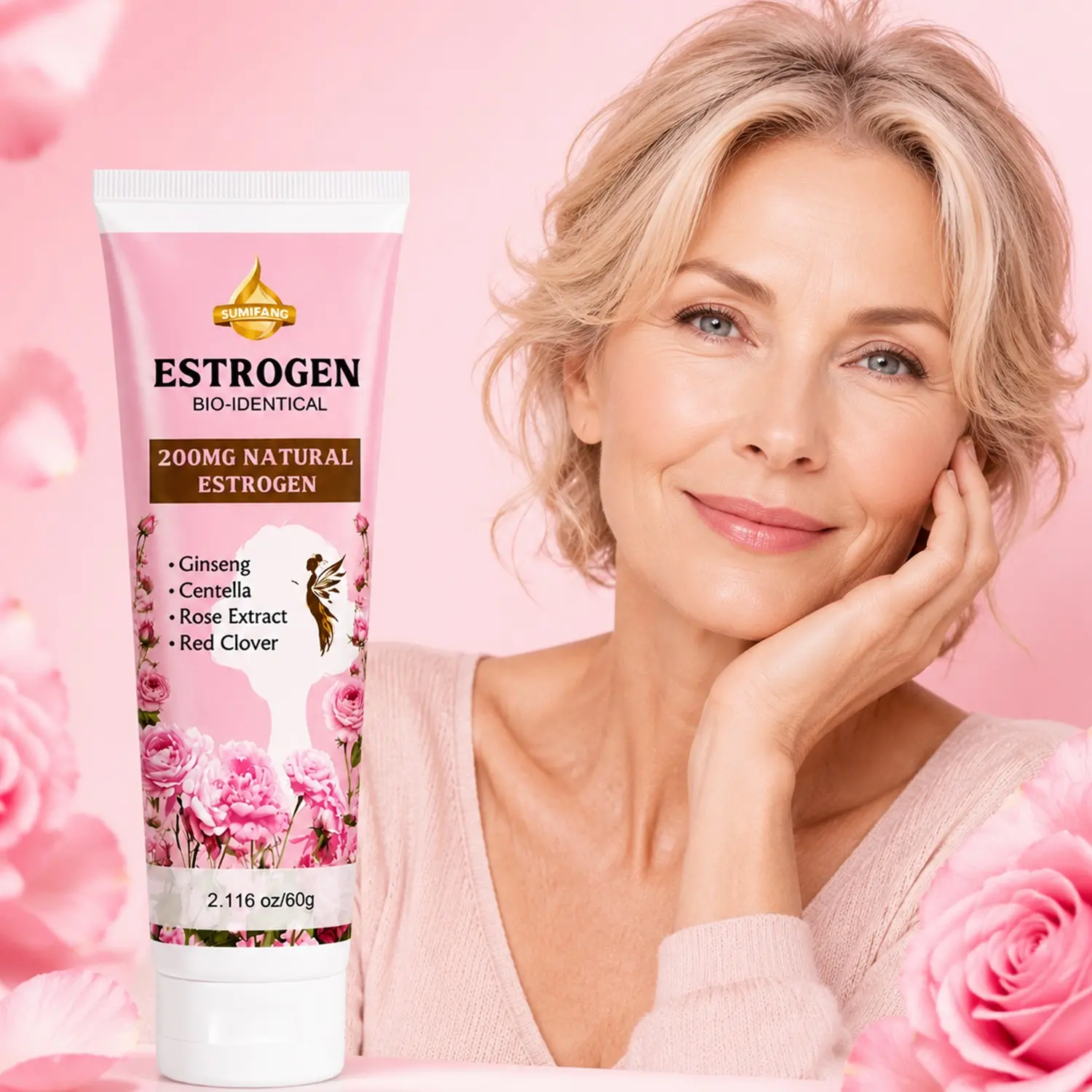 Bio-Identical Estrogen Cream for Women | Botanical Extract Moisturizing Body Care Cream with Ginseng, Black Cohosh, Green Tea & Red Clover | Gentle Softening Skin Cream