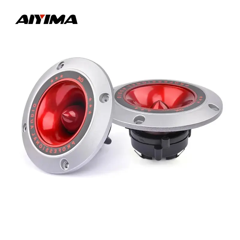 AIYIMA 2Pcs 4-Inch/97mm Lightweight Piezoelectric Tweeters, 30W Effective Power High Sensitivity Ceramic Buzzer Treble Speakers with Direct Solder, for Outdoor Sports & Gaming Sound Systems