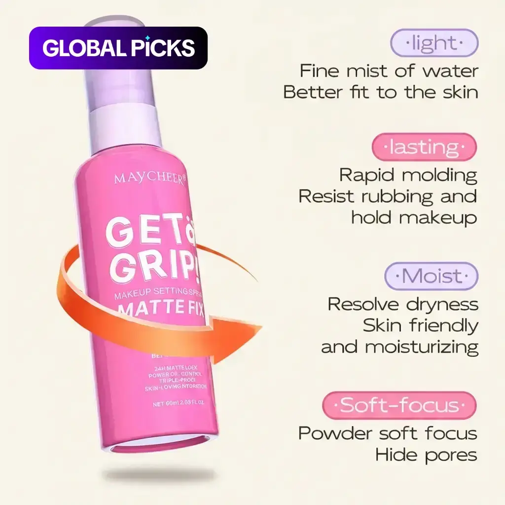 Hydrating Moisturizing Matte Pores Makeup Setting Spray, Non-Sticky Long-Lasting Fit Makeup Finishing Spray, Suitable for Oily and Dry Skin, Gift for Girlfriend #GLOBAL PICKS