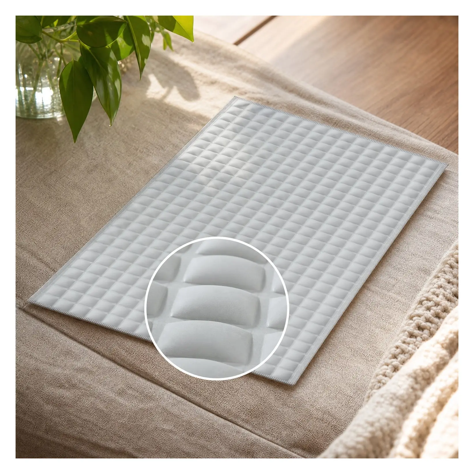 Soft Padded Non Slip Bathtub and Shower Mat with Pillow Top, 27x15.5, Gray – 700 Air-Filled Pillows, Strong Suction Cups, Extra Comfort UnderfootGift