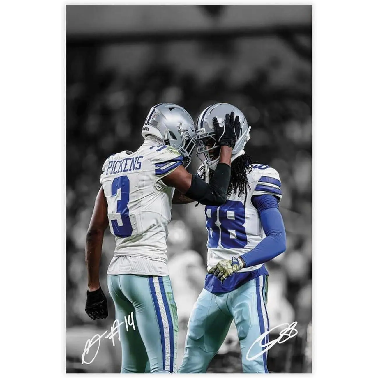 CeeDee Lamb George Pickens 2 Canvas Poster |   for Living Room, Bedroom, Dorm Decor Home Office Wall Art