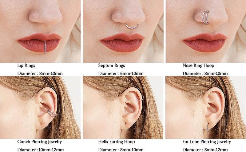 Jstyle 18G 16G Surgical Steel Nose Rings Hoops for Women Opal CZ Septum Rings Clicker Hinged Segment Nose Ring Lip Helix Cartilage Conch Daith Rook Nose Body Piercing Jewelry 8mm 10mm Jstyle 18G 16G Surgical Steel Nose Rings Hoops for Women Opal CZ Septum Rings Clicker Hinged Segment Nose Ring Lip Helix Cartilage Conch Daith Rook Nose Body Piercing Jewelry 8mm 10mm