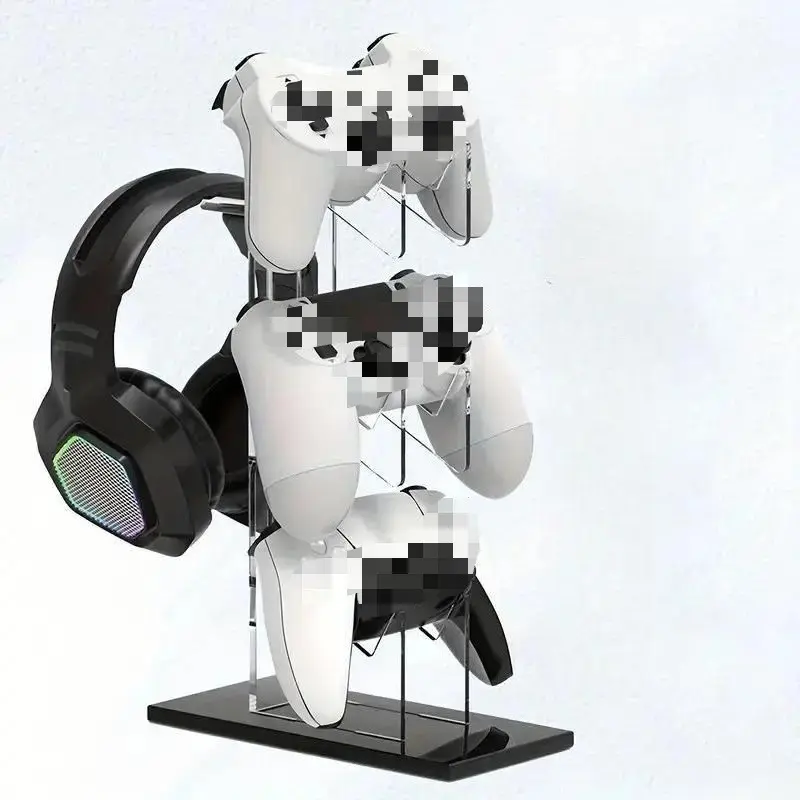 3-layer Compact Game Controller Stand & Headphone Stand, Organize Storage Stand For PS5 S4 Controller, Controller Holder Headset Stand Gaming Accessories