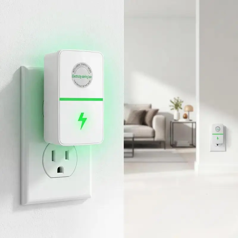 Plug-In Power Box with US Plug 2026 Updated Design – Electricity Saving Box Energy Power Savings Device to Reduce Electric Bill, Power Energy Factor Saver Smart Intelligent Plug in Home Office Surge Protector Strips Voltage Outlet