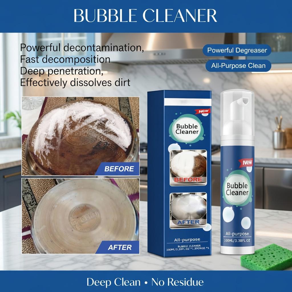 Powerful Foaming Kitchen Degreaser - Heavy Duty Grease & Oil Remover for Range Hood, Stovetop, Exhaust Fan, Walls & Cookware