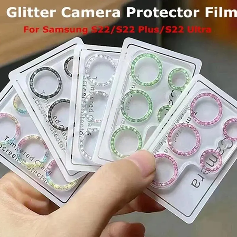 For S23 Ultra Glitter Camera Protector Film Camera Lens Protective Glass For Samsung S22 Plus S23 S24ultra Lens Cover