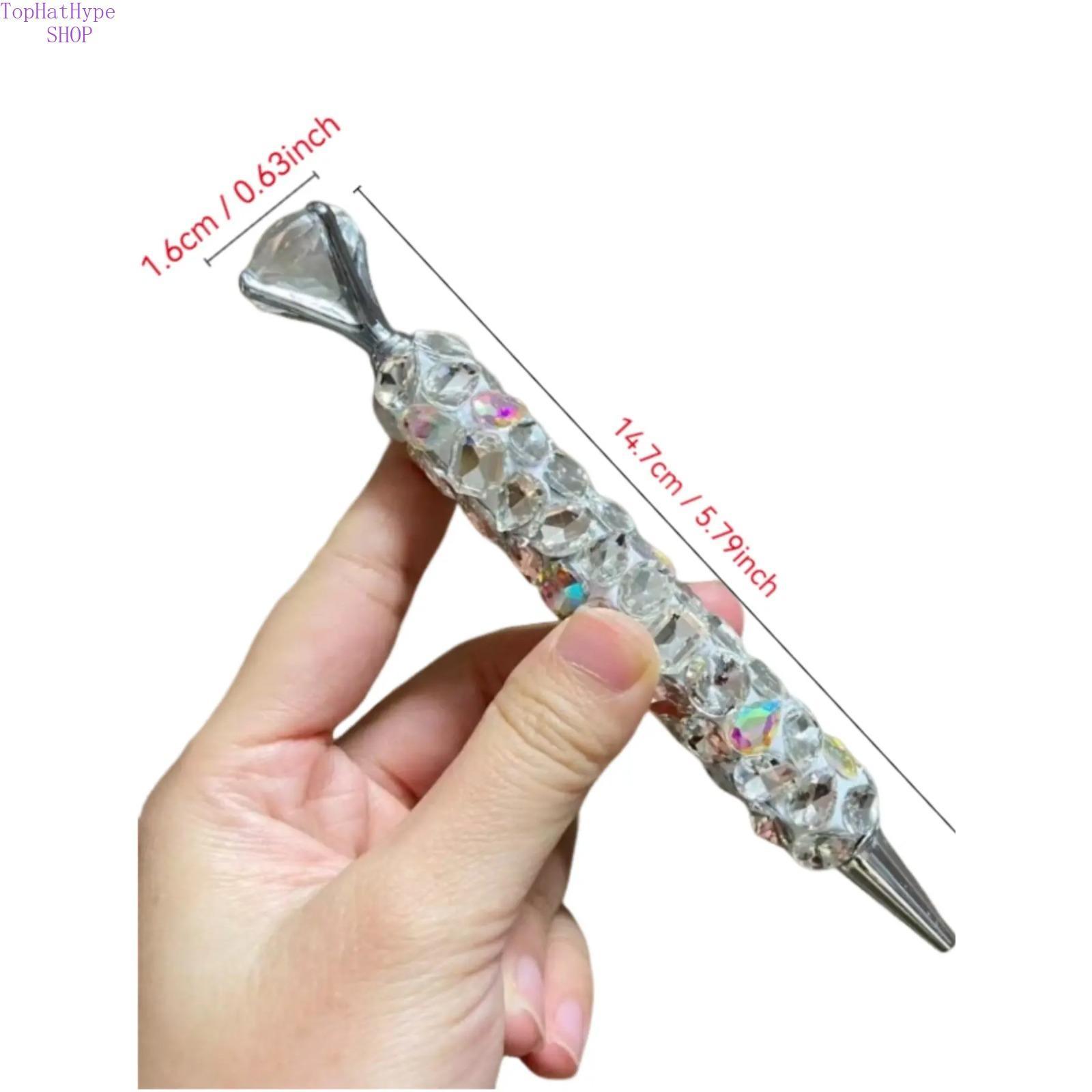 Bling Rhinestone Big Diamond Crystal Ballpoint Pen, Luxury Sparkly Gel Pen & Signature Pen, Elegant Stationery for Office & School Use, Perfect Gift for Students, Business & Festival Gifting