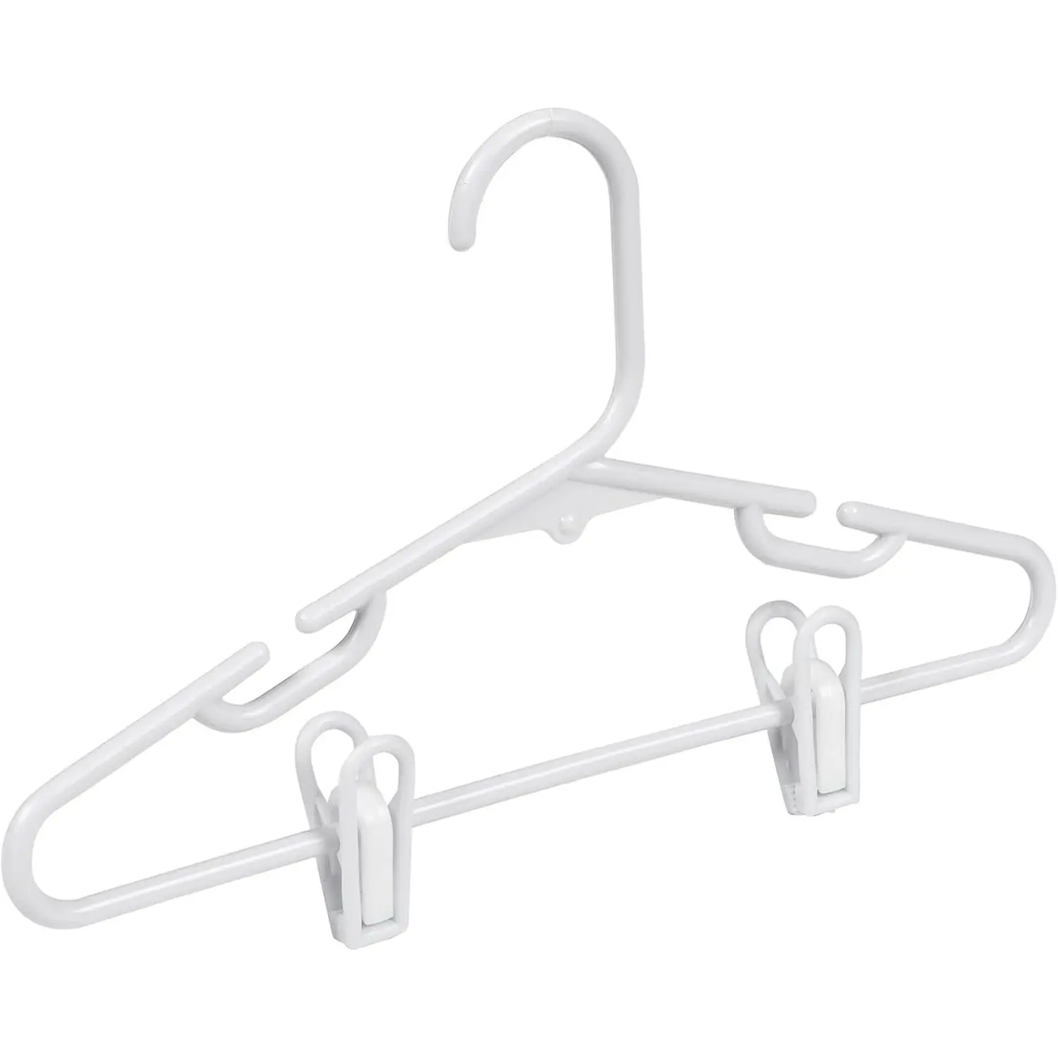 18-Pack Baby Hangers with Removable Clips, Easily Pair Outfits, Kids' Closet Storage Organizer