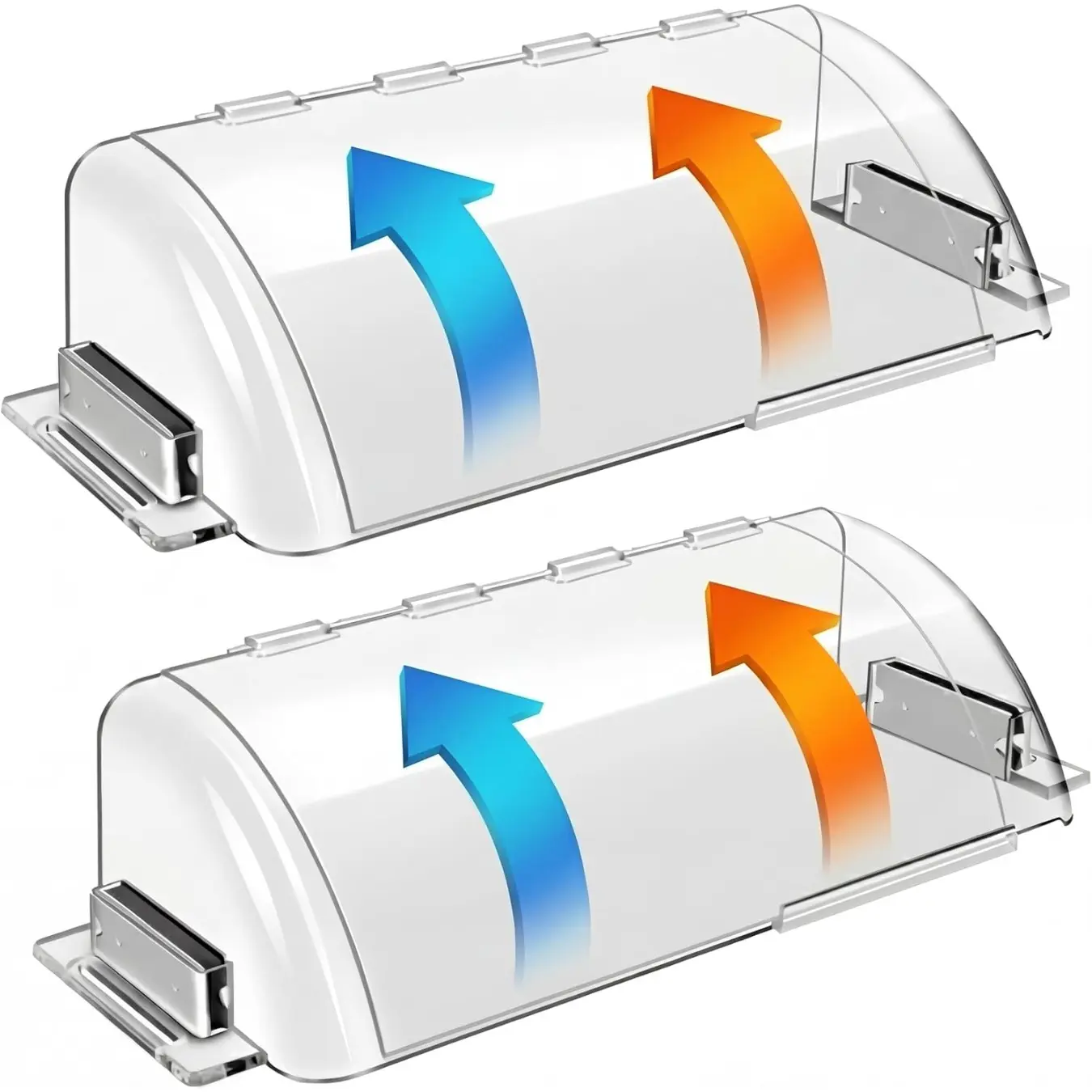 2 Pack Magnetic Air Vent Deflectors, Heat Resistant Strong Magnet Vent Adjustment Covers, Adjustable Air Flow Redirector Suitable for Wall, Ceiling, Floor Side Air Registers & Heating Cooling Vents