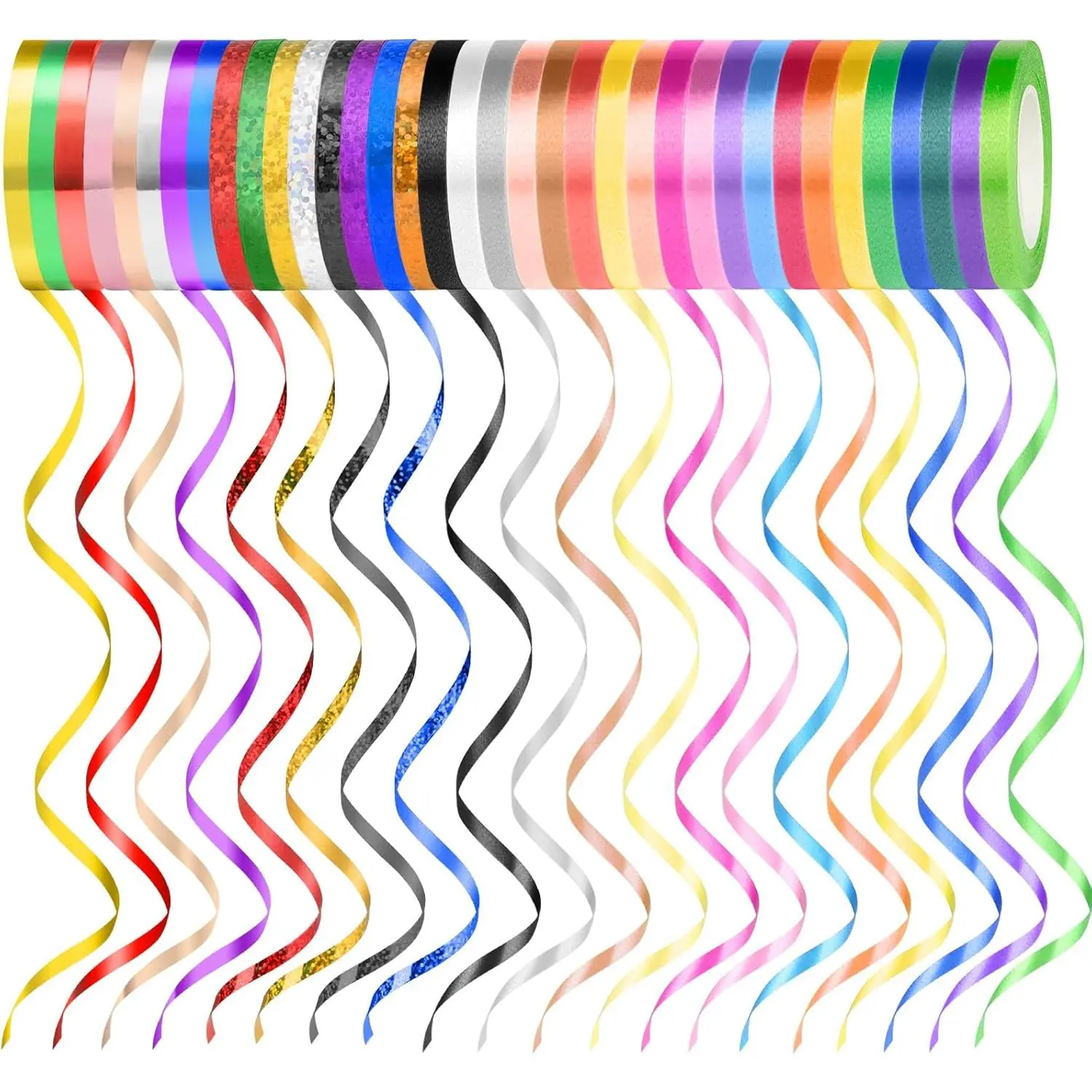 36 Rolls 36 Colors Curling Ribbon 1/5 Inch 11 Yards Balloon String Ribbon for  Wrapping Birthday Graduation Festival Wedding Party Decor Florist Art Craft Decor
