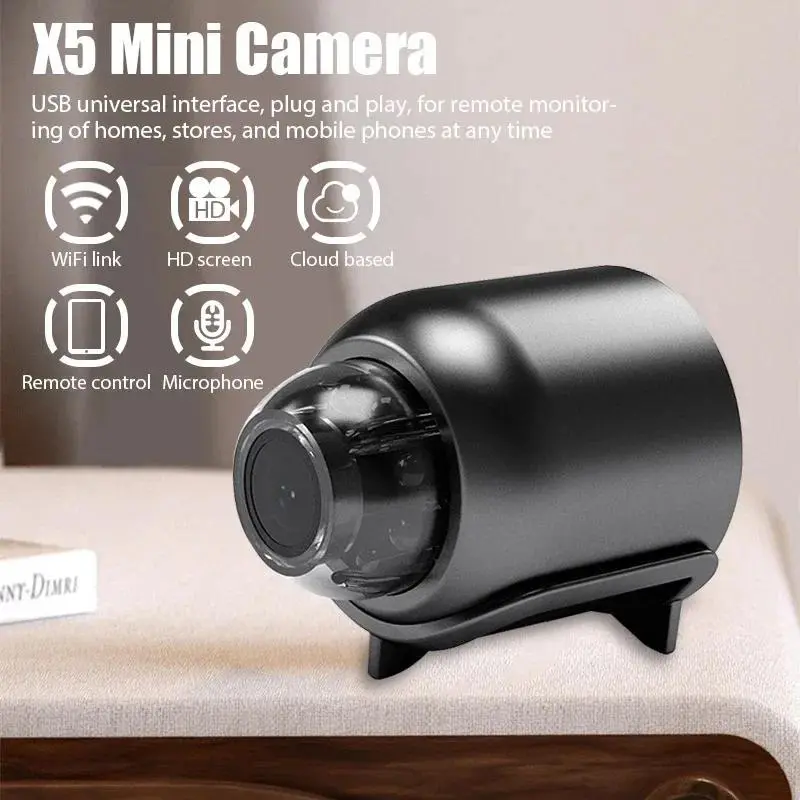 Mini X5 Camera Wireless 1080P Surveillance Security and protection Video Cam Night Vision Motion Detect Camcorder Mini Cam Monitor Smart Home