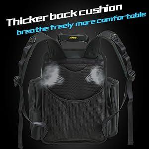 Tool Bag Backpack - & Organizer for Contractor, Electrician, Plumber, HVAC, Large Front Flap Fit 13" -17" Laptops Notebook, Black