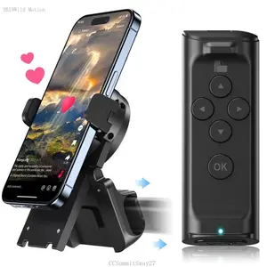 Remote Control for TikTok Scrolling with Smartphone Holder Stand, Wireless Scroller Page Turner, Camera Shutter Video Recording for iOS Android, Cellphone Selfie AccessoryCCSummitSway27AB19Wild Motion