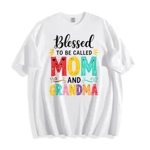 Casual Style Unisex T-Shirt With Blessed To Be Called Mom And Grandma Text Design Perfect For Everyday Wear And Family Gatherings Ideal Gift For Mothers And Grandmothers