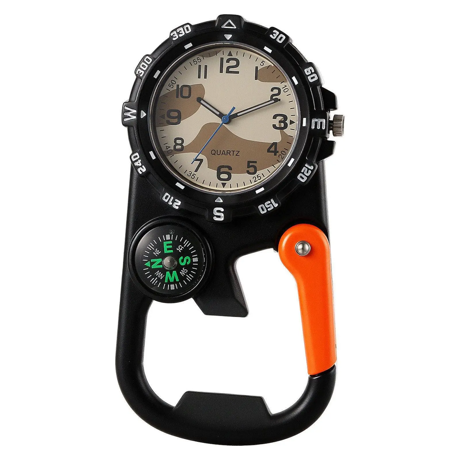 Unisex Alloy Quartz Clip-On Carabiner Watches - High-Definition Display, Durable and Lightweight, Ideal for Casual Outings, Business Gifts, Anniversaries, Eco-Friendly Alloy, High-Definition Digital Dial