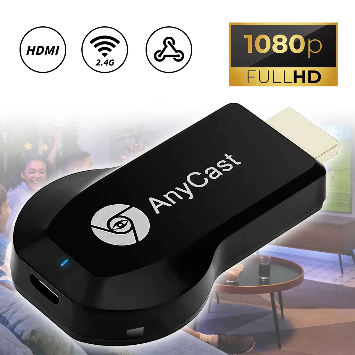 Wireless HDMI Display Screen Mirroring Dongle,2.4G WiFi Screen Mirroring Receiver for Phone to TV HD Streaming Stick Media Player Converter Dispaly Adapter,Screen Mirroring Device,Tech Gadgets,Electronic Gadgets,Digital Products