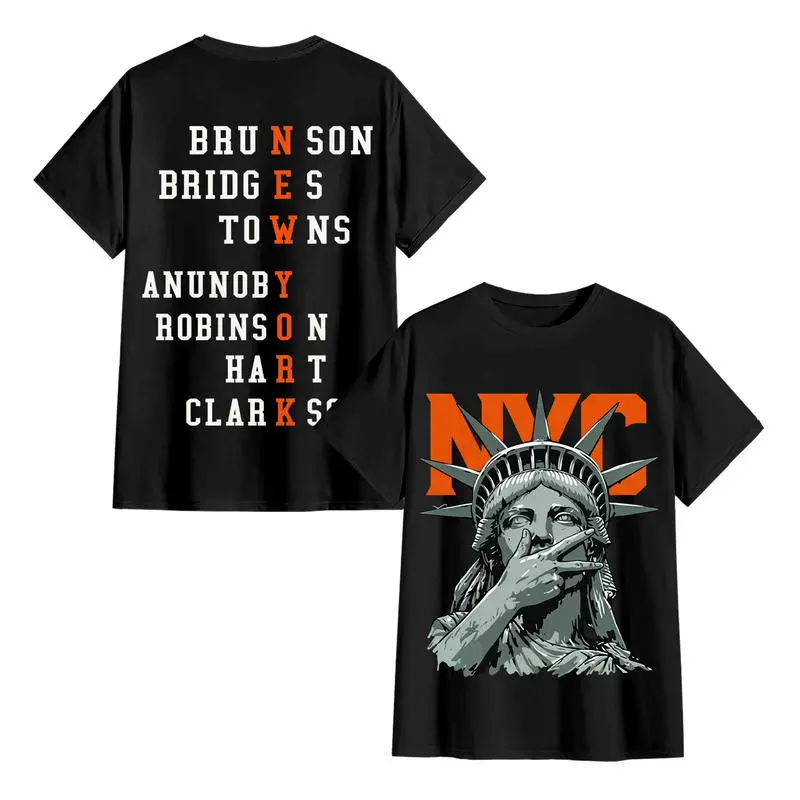 NewYork 2 side Graphic T-Shirt Sweatshirt Hoodie, Knicks Basketball Style Shirt, Basketball Streetwear, Orange Letter Graphic, Vintage Concert Game Day Gift For Fans, Unisex Top, Vibes