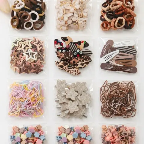 852pcs Girls Cute Hair Accessories Set, Hair Accessory Set, Bow & Star Hair Clips, Elastic Hair Ties, Barrettes & Headbands for Toddlers, Kids & Teens