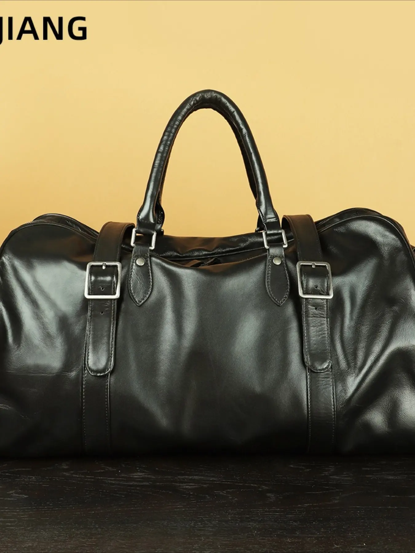 Leather Men's Bag Sports Fitness Bag Large Capacity Portable Shoulder Bag Multifunctional Business Travel Bag Luggage Bag