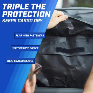 Cargo Carrier, Store Waterproof Car Roof Bag with Protective Mat, Extra 16 Cubic Foot Storage Carriers for All Cars with/Without Roof Racks, Gift for Men