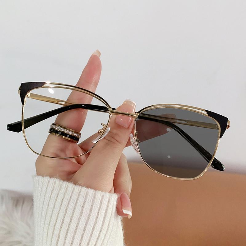 2026 New Arrival Unisex Retro Y2K Anti-Blue Light Glasses – Color-Changing Lightweight Frame for Office & Study