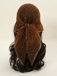 Women's Glitter Decor Elegant Scarf for Daily Wear, Casual Trendy Scarf for Women, Versatile Exquisite Scarf for Birthday Gift