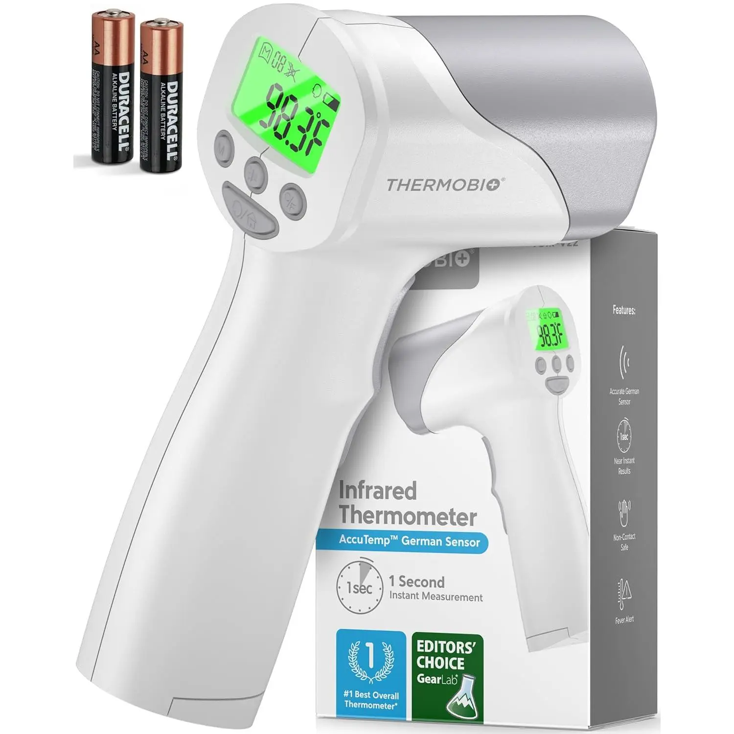 Medical Grade Eligible Heavy Duty Touchless Infrared Forehead Thermometer, for Adults & Baby Digital Thermometer Gun, 1s Instant Results
