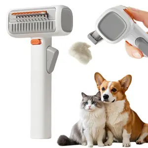 Upgrade 2-in-1 Pet Self-Detangling & Grooming Comb, 2026 New Professional Pet Dematting Comb & Undercoat Rake for Dogs & Cats, Gentle Pets Grooming Brush for Long or Short Hair
