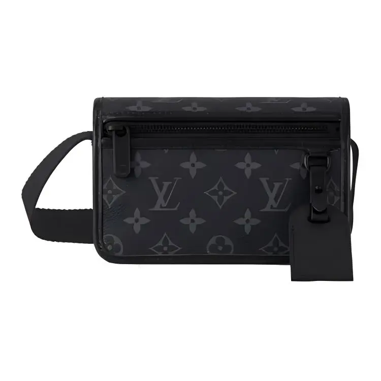 Louis Vuitton Bosphore Classic Monogram Detachable Strap Coated Canvas and Leather Crossbody Bag for Men, Black