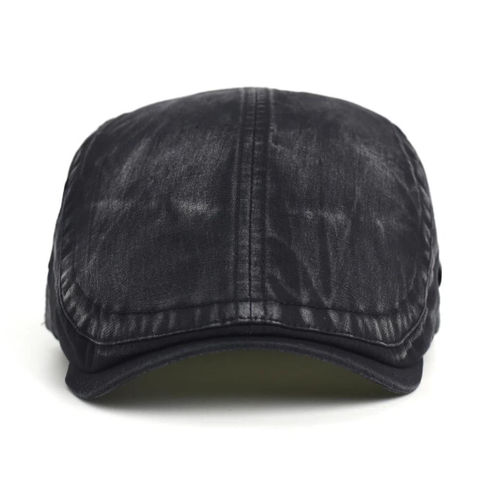 Four Seasons Washed Casual Newsboy Cap Men Women Distressed Peaked Cap Adjustable Beret Vintage Ivy Flat Cap