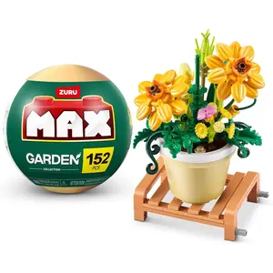 Premium Garden Pot Plants Building Bricks Collection up to 233 Pieces, 6 to Collect, Cosmos Sulphureus 1 Capsule