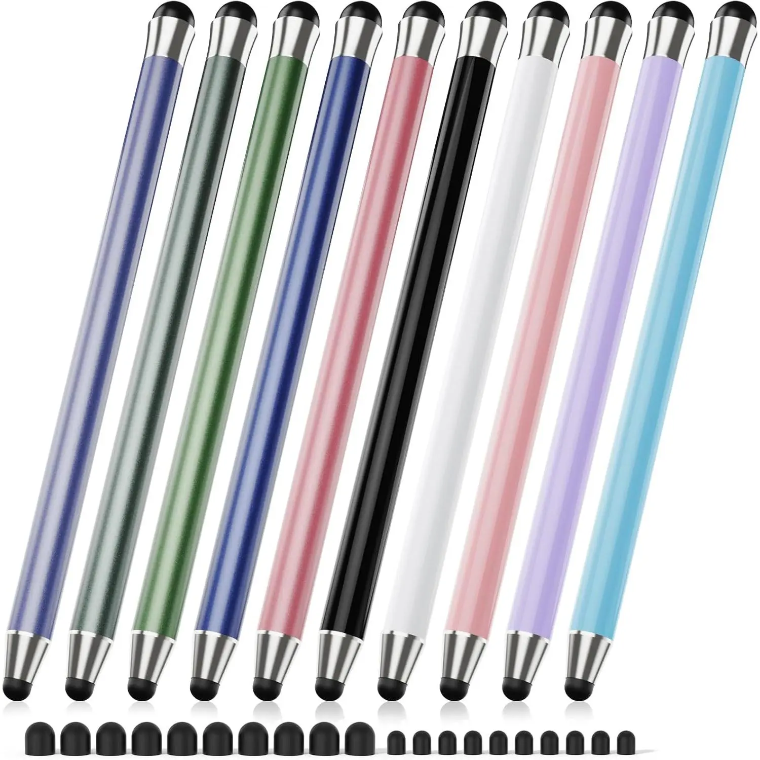 Stylus Pen for Touchscreen 10 count, 2-in-1 High Sensitivity & Precision Stylists pens, Stylus Pen for iPad///Android Tablets and  Capacitive  Screen (Colorful)