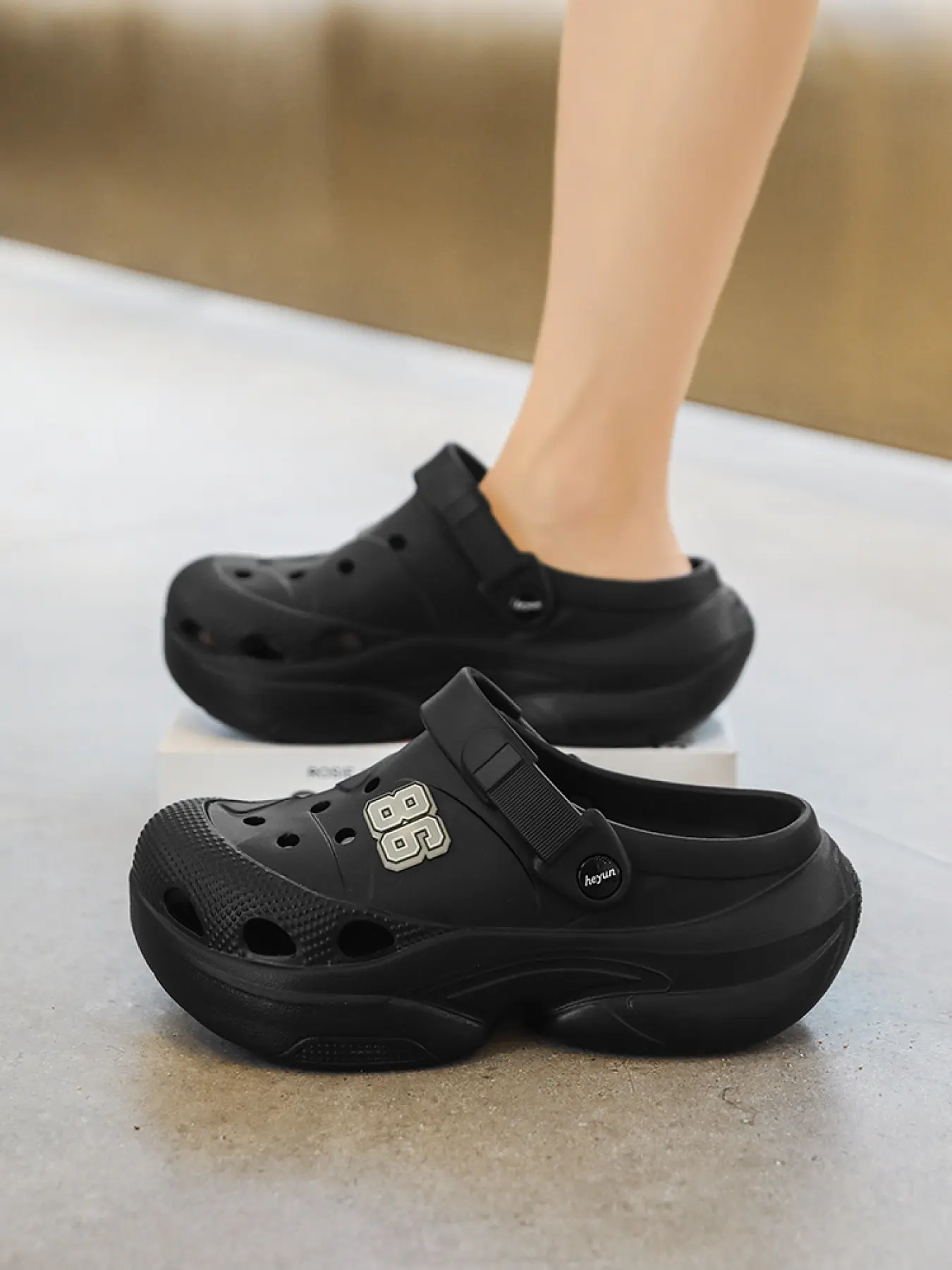 1 Pair Barefoot Street Style Garden Clogs Anti-Slip Outsole Men Short Trip/Shopping Summer Outdoor Wearing - EVA, Breathable Cut-Out Anti-Slip Durable Dual Wear