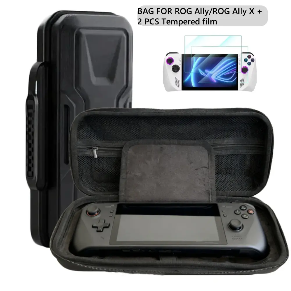 Portable EVA Carrying Case For ROG XBOX Ally/ROG XBOX Ally X, Protective Game Console Storage Bag and 2 pcs Tempered film