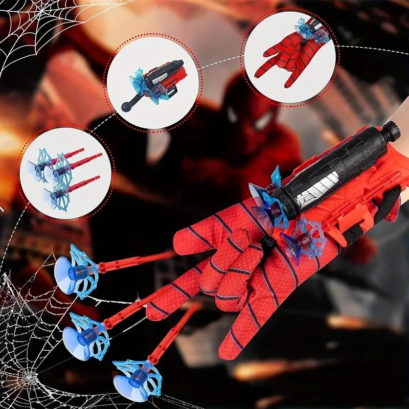 Kids Spider Web Launcher & Doll Launcher Set 1 Set Rubber Band Bracelet Shooter Toy Educational Fun Simulation Game for Boys Girls Outdoor Play Gift