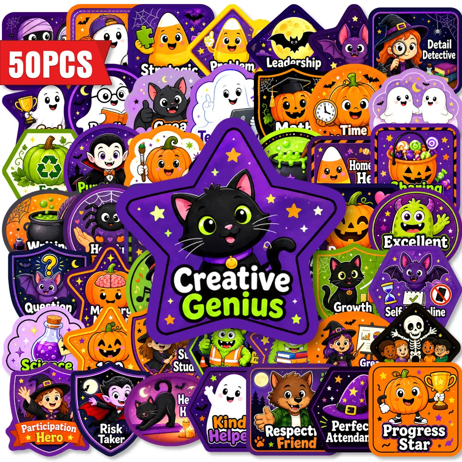 50 Pieces of Owl-themed Reward Stickers, Home Decorative Supplies Suitable for Pasting on Scrapbooks, Journals, Laptops, Water Bottles, Cars and More, Creative Birthday Gifts