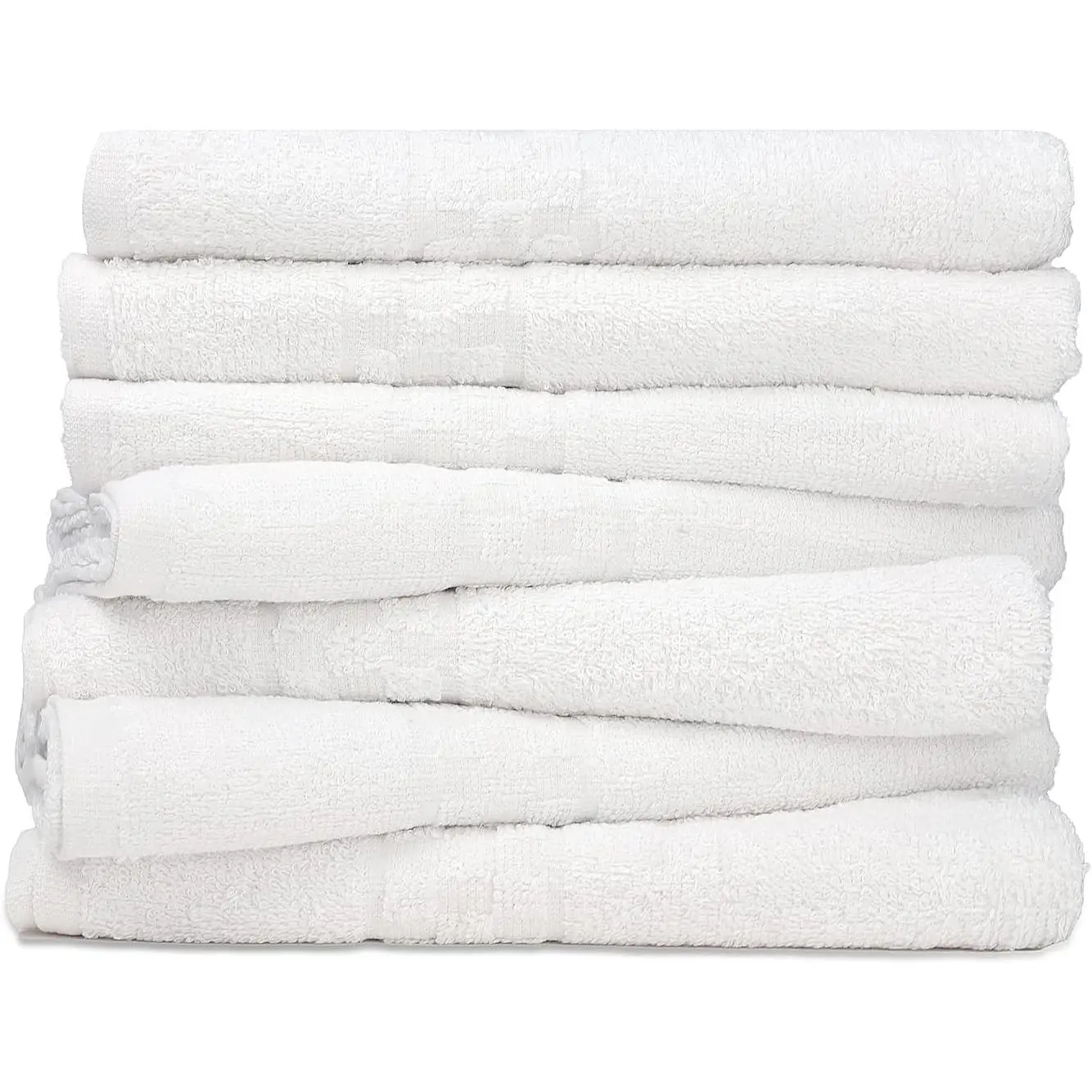 7-Pack Solid 100% Cotton White Bath Towels with Washcloths - 30"x54" Breathable, Ultra Soft, Highly Absorbent Large Hotel & Gym Towels for Bathroom Use
