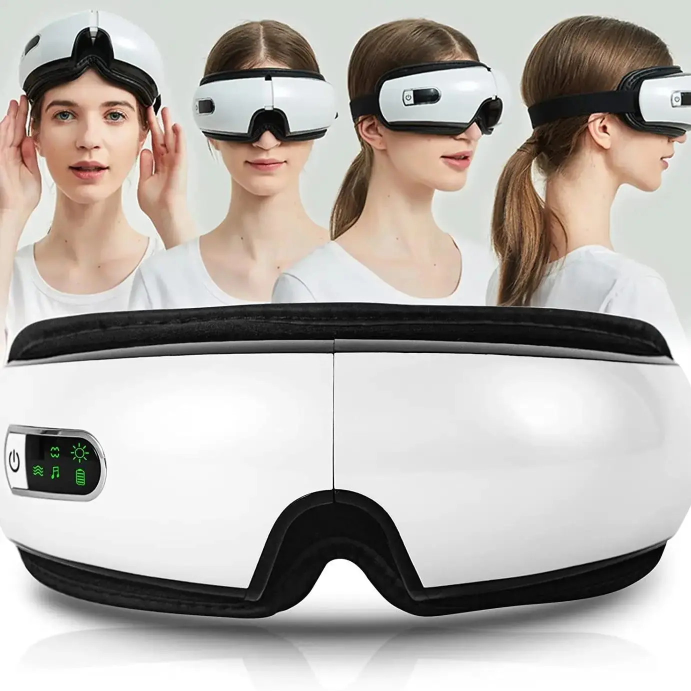 Portable Foldable Eye Relaxation Massager, Smart Electric Eye Therapy Device, Heating, Pressure, Vibration, Built In Music, Ideal for Home & Travel