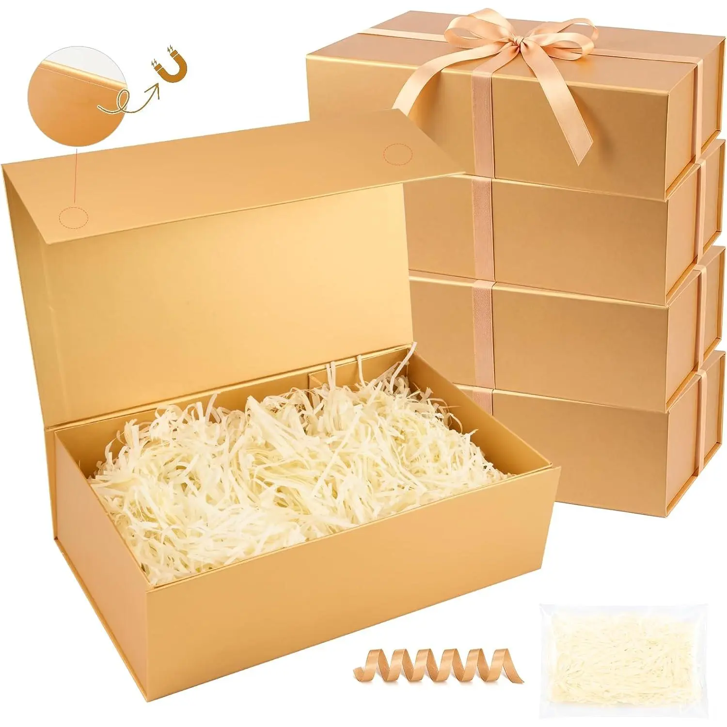 5 Pack Large  Box with  , Bridesmaid Box, 14x8x4inch
