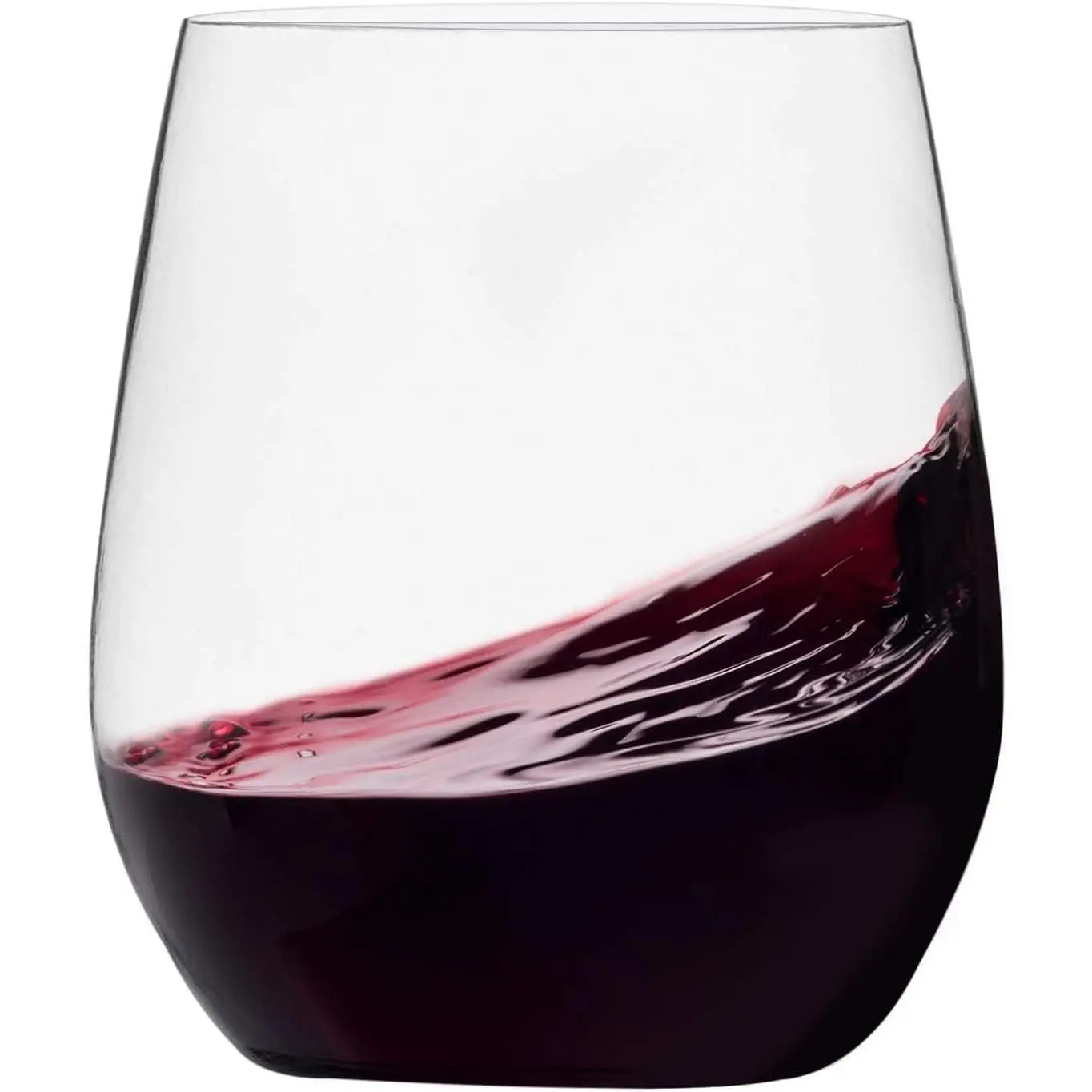Disposable Plastic Wine Glasses, Stemless 12 oz Clear Shatterproof Cups, BPA-Free, 48 Pack