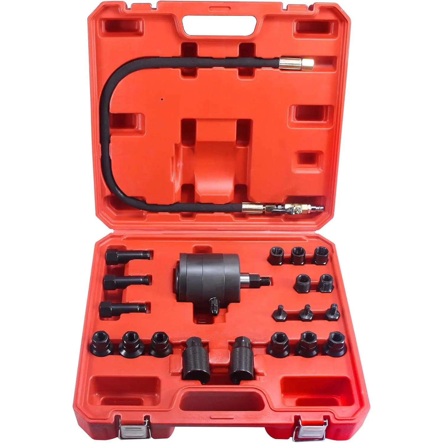 Upgrade Diesel Common Rail Injector Pneumatic Extractor Puller Removal Tool Set 21pcs Diesel Injector Extractor Tool Kit